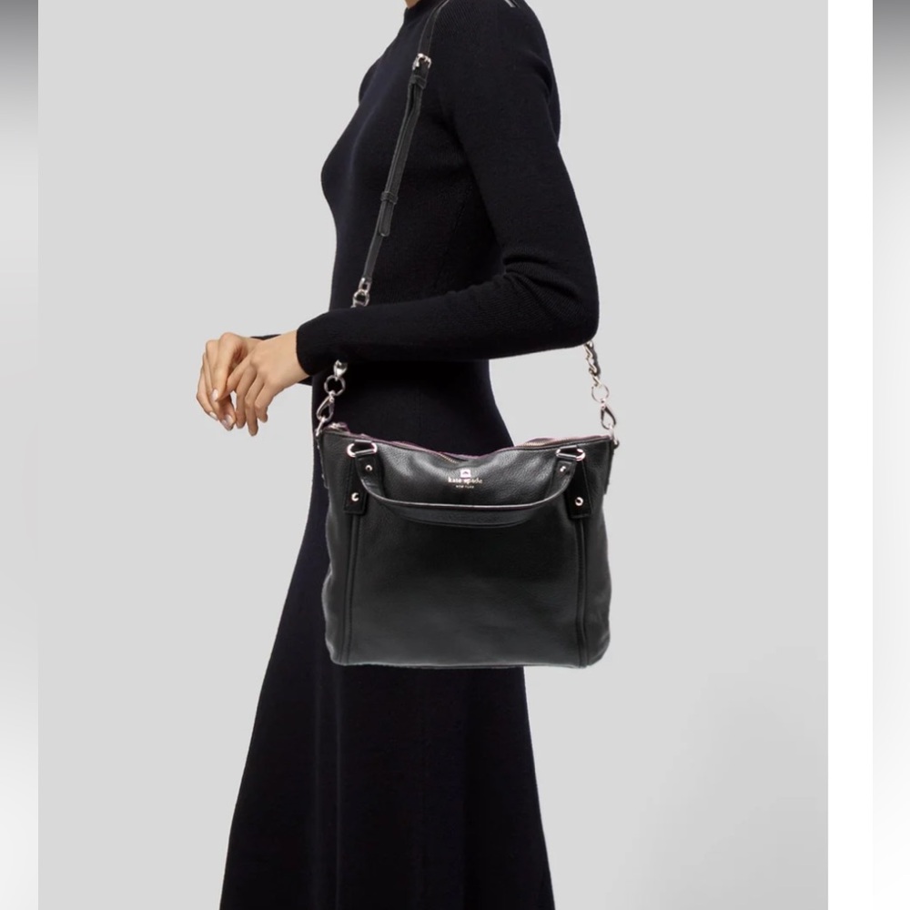 KATE SPADE New York Pine St Kori Black Leather w/dust bag crossbody conv… - Picture 2 of 11